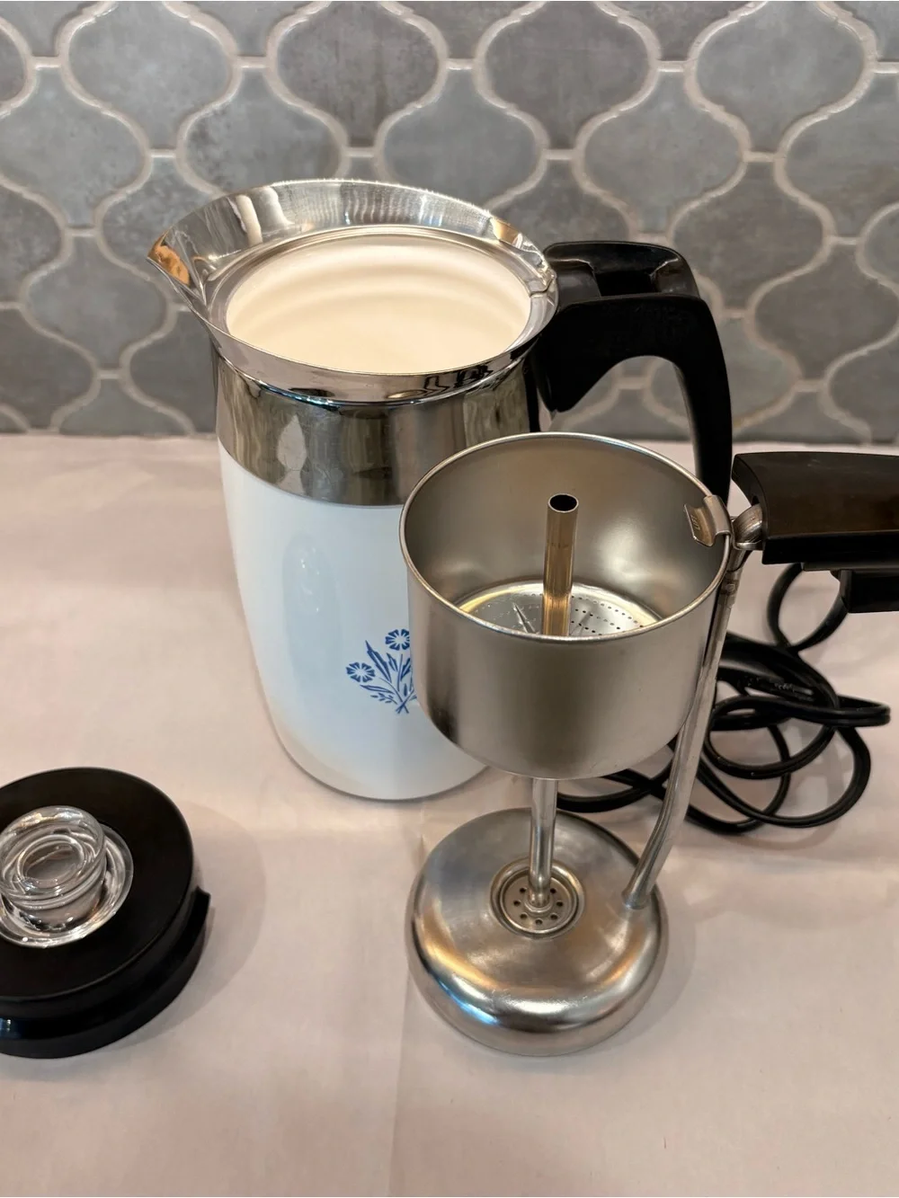 VTG 6-Cup Electric Coffee Percolator Corning ware tested.